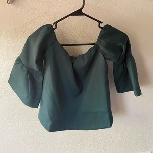 Off the shoulder Emerald Green Top